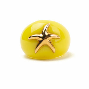 Lucas Jack Ring Men size M Yellow